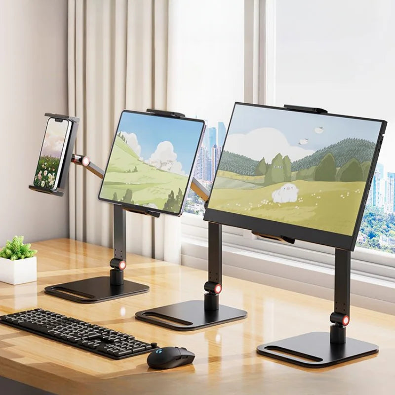 Adjustable Portable Monitor Holder for 12-17.3 Inch Screen No Drilling Vesa Phone Laptop Gaming Expandable Desktop Clamp Stand
