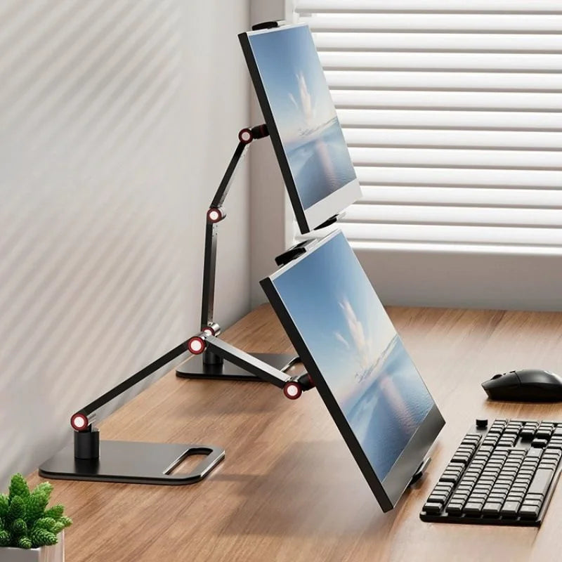 Adjustable Portable Monitor Holder for 12-17.3 Inch Screen No Drilling Vesa Phone Laptop Gaming Expandable Desktop Clamp Stand